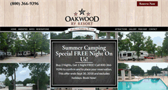 Desktop Screenshot of oakwoodrvresort.com